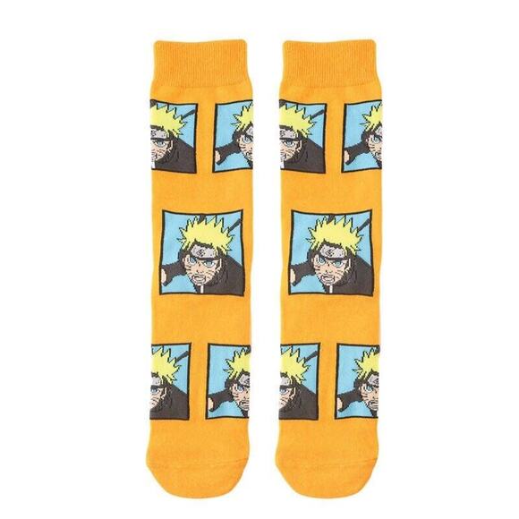 Orange Naruto Uzumaki All Over Print Anime Socks - Naruto Shippuden Merchandise - Picture 1 of 4